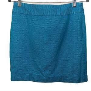Banana Republic blue cotton linen blend lined mini skirt  size 4